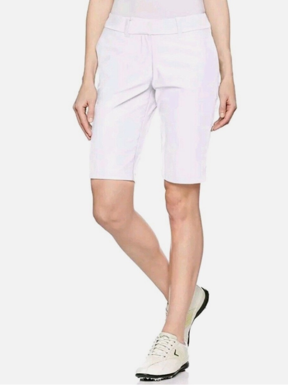 Golf Shorts Nike Dri Fit Womens Bermuda Shorts White Size 12